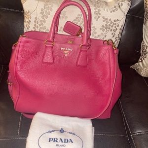 Prada Pink Vitello Daino Leather Bag